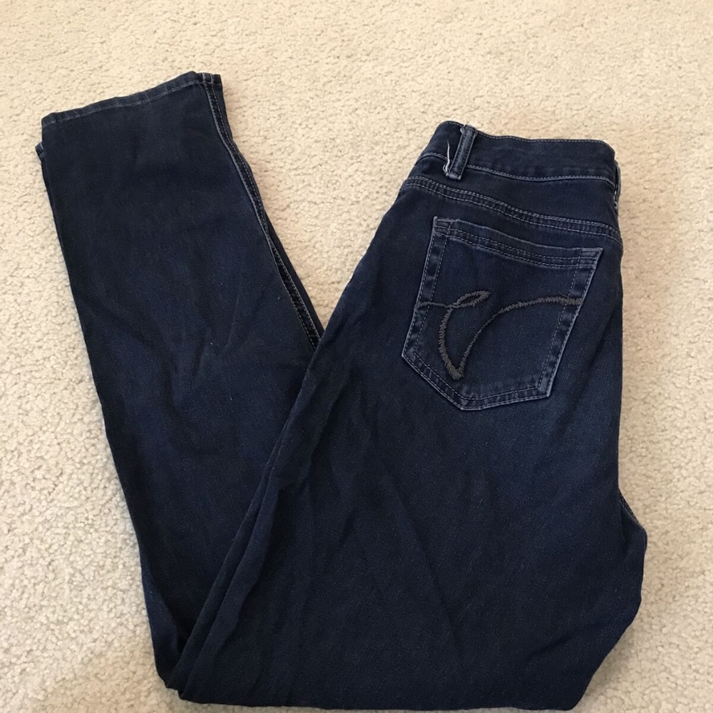 Gloria Vanderbilt dark wash straight fit jeans - womens 10